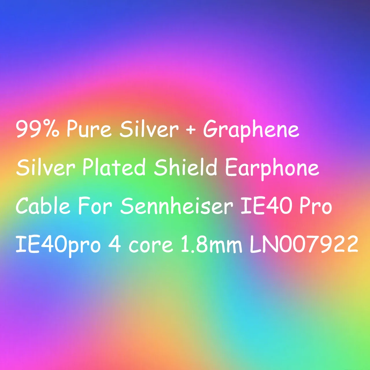 เงินแท้ 99% + Graphene Silver Plated Shield สายหูฟังสําหรับ Sennheiser IE40 Pro IE40pro 4 core 1.8 มม. LN007922