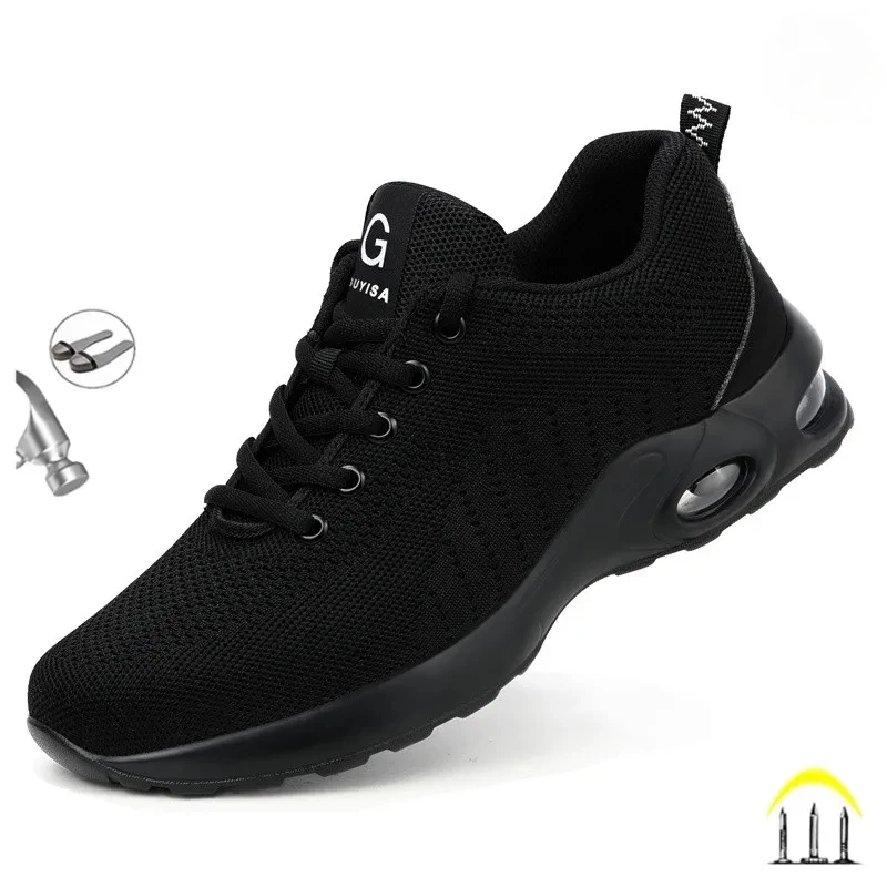 35-50 Air Cushion Working Shoes For Men Anti-Smashing Steel Toe Puncture Proof Construction Safety Shoes Sneakers Male Footwear