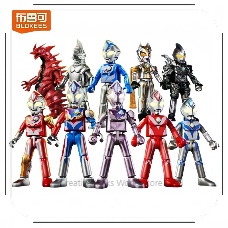 BLOKEES Ultraman Building Block Man Many Stars 7nd Decker Dyna Trigger Assembly Model Toy Children Birthday Gift