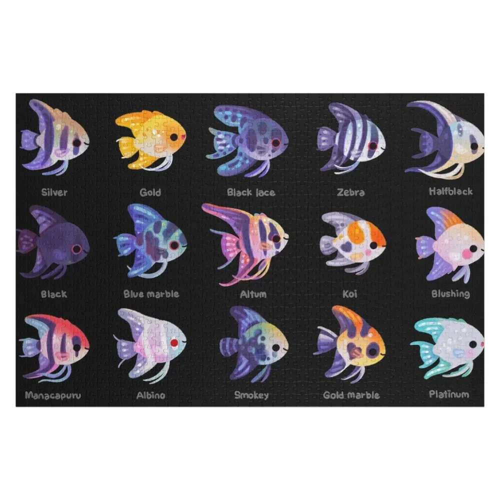 

Angelfish! (freshwater) - name Jigsaw Puzzle Customizeds For Kids Photo Personalized Gifts Custom Wooden Gift Puzzle