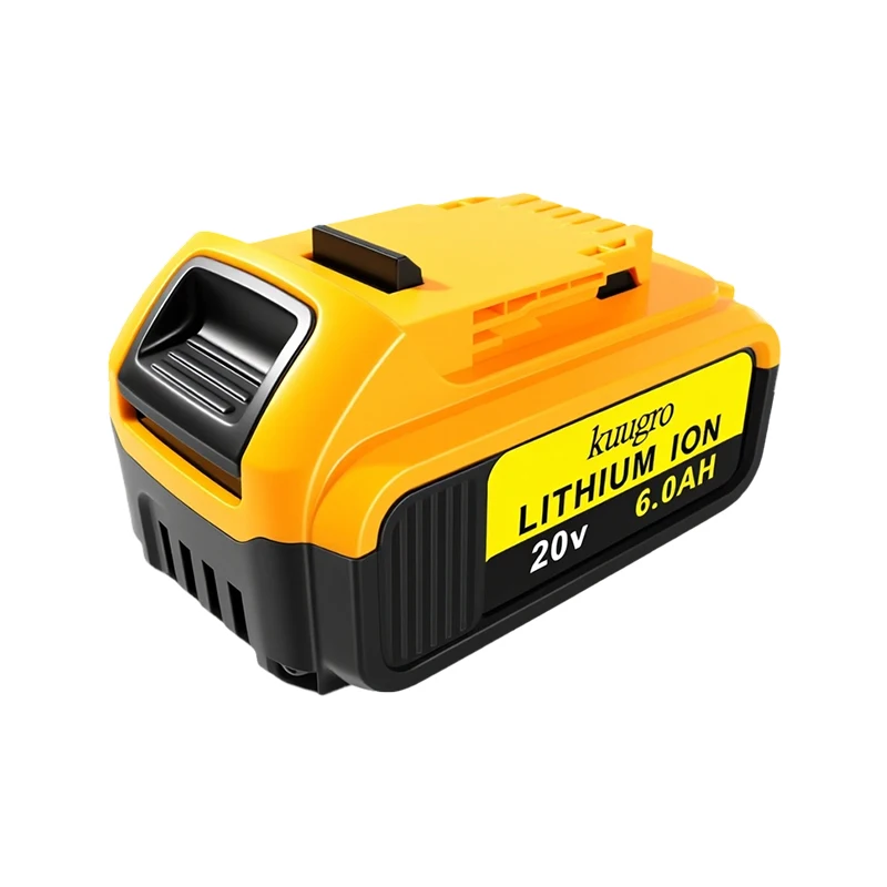 

kuugro 5Ah 6Ah For DeWalt 20V Battery DCB200 Replacement Battery Compatible With For Dewalt 20V Tools Battery
