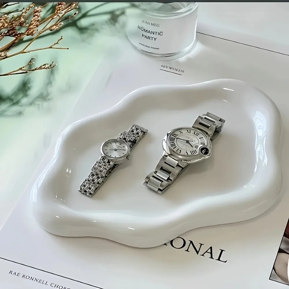 Creative Plastic Jewelry Tray Mini Cloud Shape Jewelry Display Plate Storage Plate Watches/Keys Storage