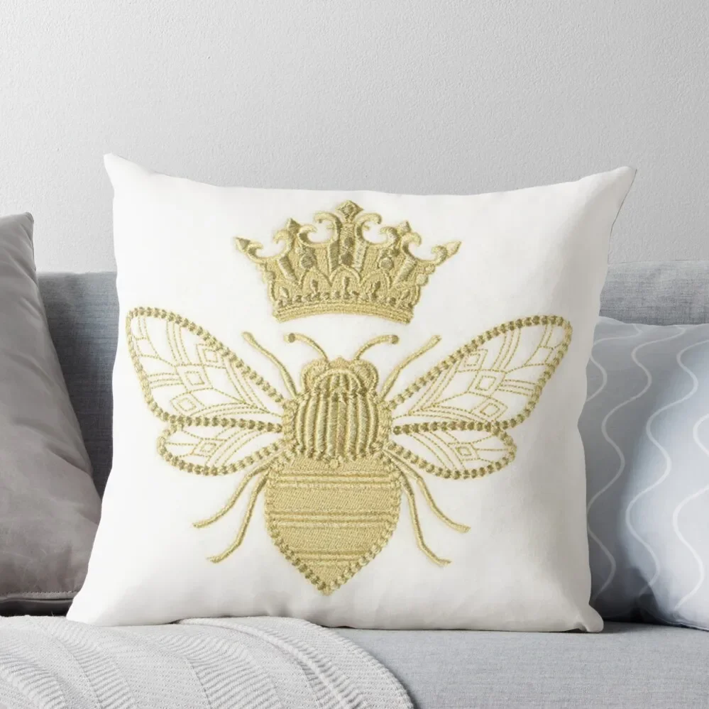 

Lovely beautiful gold colored queen bee design Throw Pillow pillowcases for sofa cushions Decorative Sofa Cushion Couch Cushions