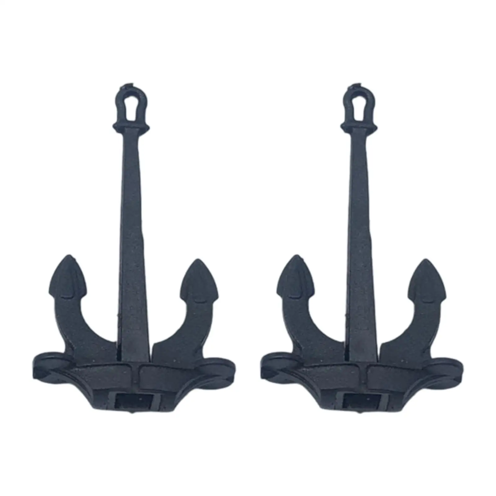 2x RC Boat Anchors Tiny Simulation Miniature Anchors Rod Simulation Nautical Model Components Mini Hall Anchors for Kids Adults
