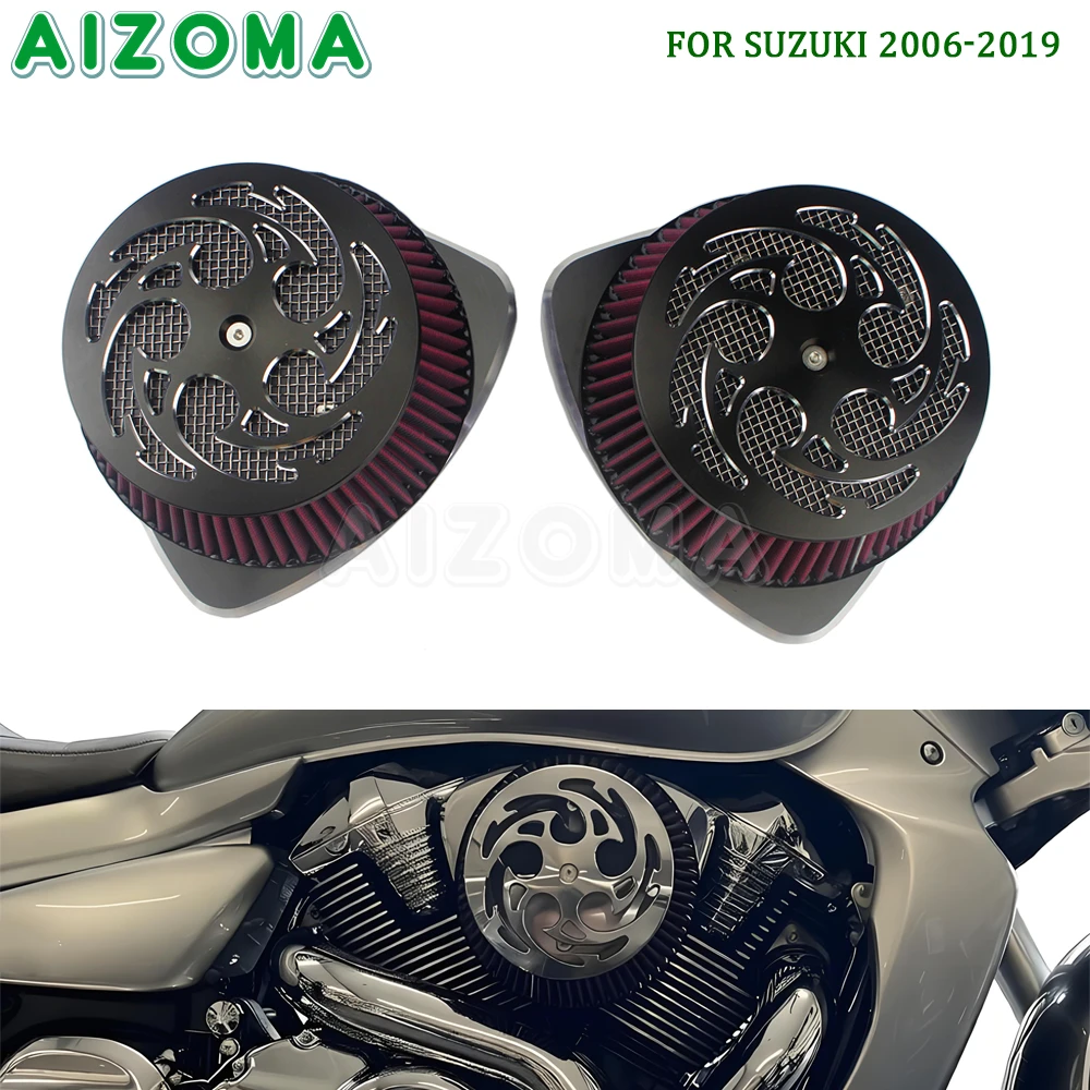 For Suzuki Boulevard M109R M109RZ 2006-2019 Motorcycle Air Filter High Flow Air Cleaner Kit For VZR1800 C1800R C1800RT Intruder
