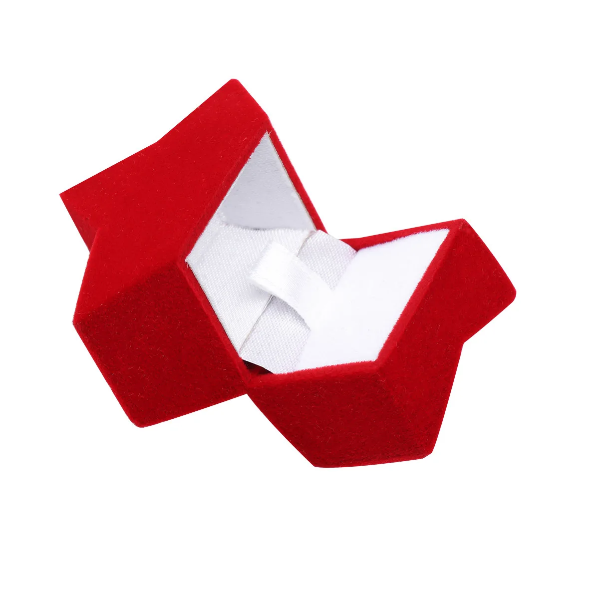 4Pcs Red Creative Pentagram Jewelry Box Holder Exquisite Gift for Women Necklace Earring Ring Storage Case Christmas Packing