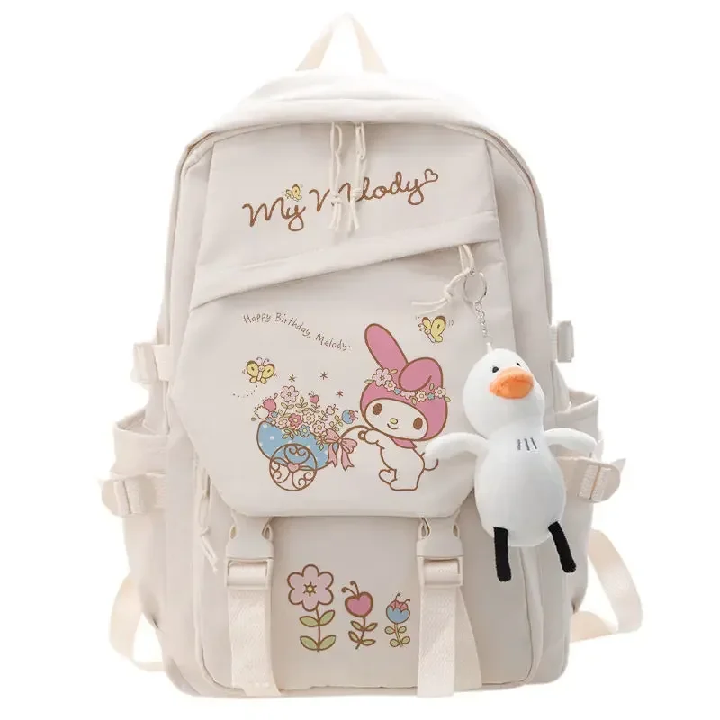 

Sanrio my Melody schoolbag girl student children backpack handbag with pendant travel storage bag