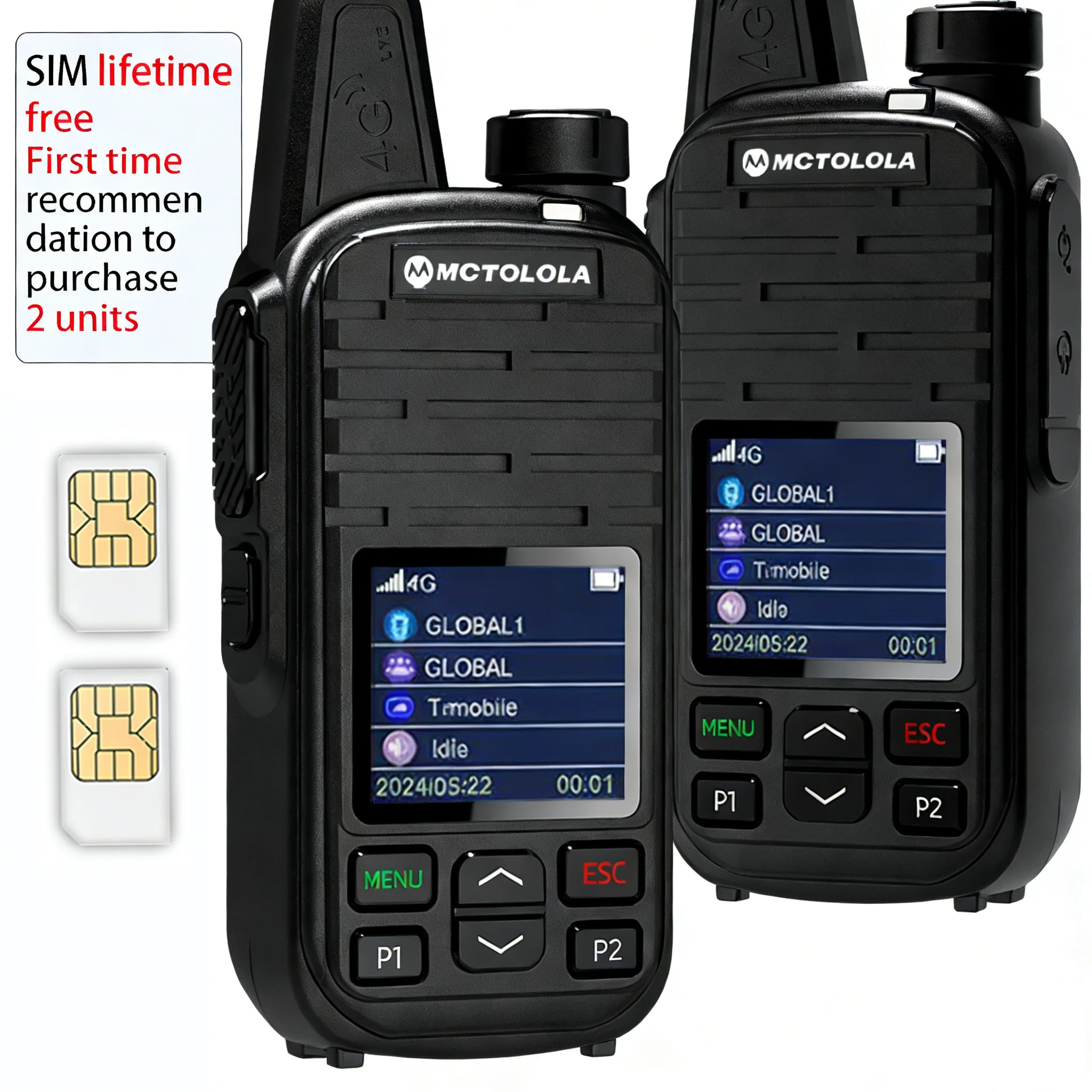MOTOLOLA 4G SIM card lifetime free support global POC remote control handheld intercom suitable for outdoor camping fleet sch