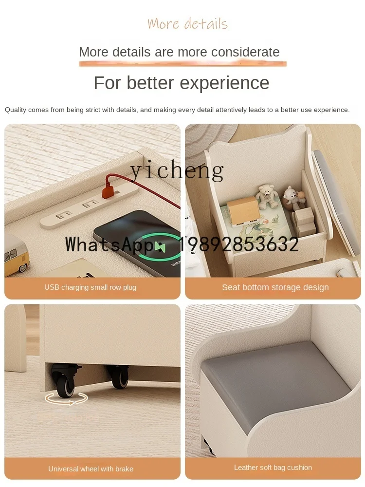 XL  Children's Learning Table and Chair Combination Bedside Table Home Bedside Writing Toy Table