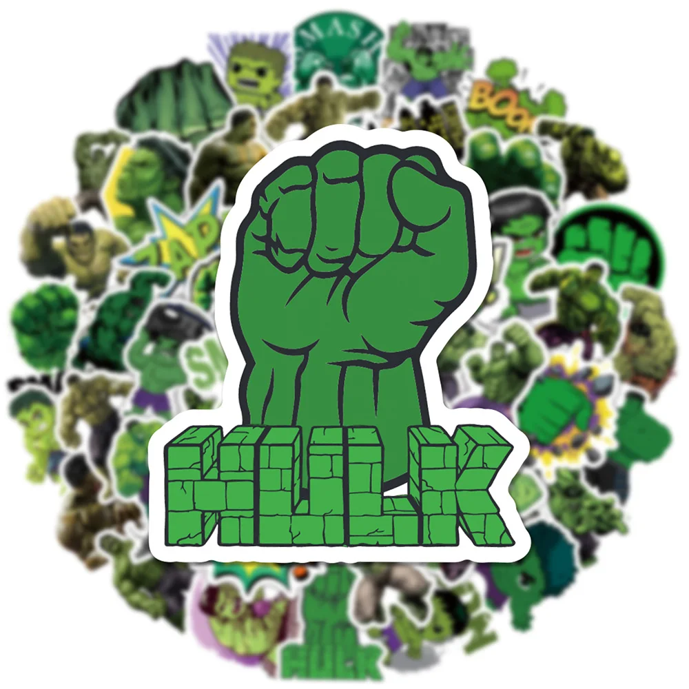 10/30/50pcs Disney Movie The Hulk Stickers Cool Super Hero Cartoon Sticker Phone Laptop Luggage Fun Graffiti Decals for Kids Toy