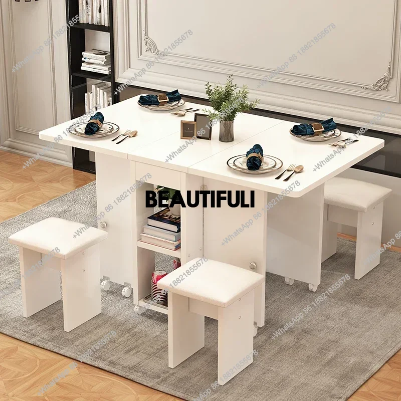 

Extendables Small Dining Tables White Folding Modern Restaurant Dining Tables Kitchen Salon Mesas De Jantar Home Furniture