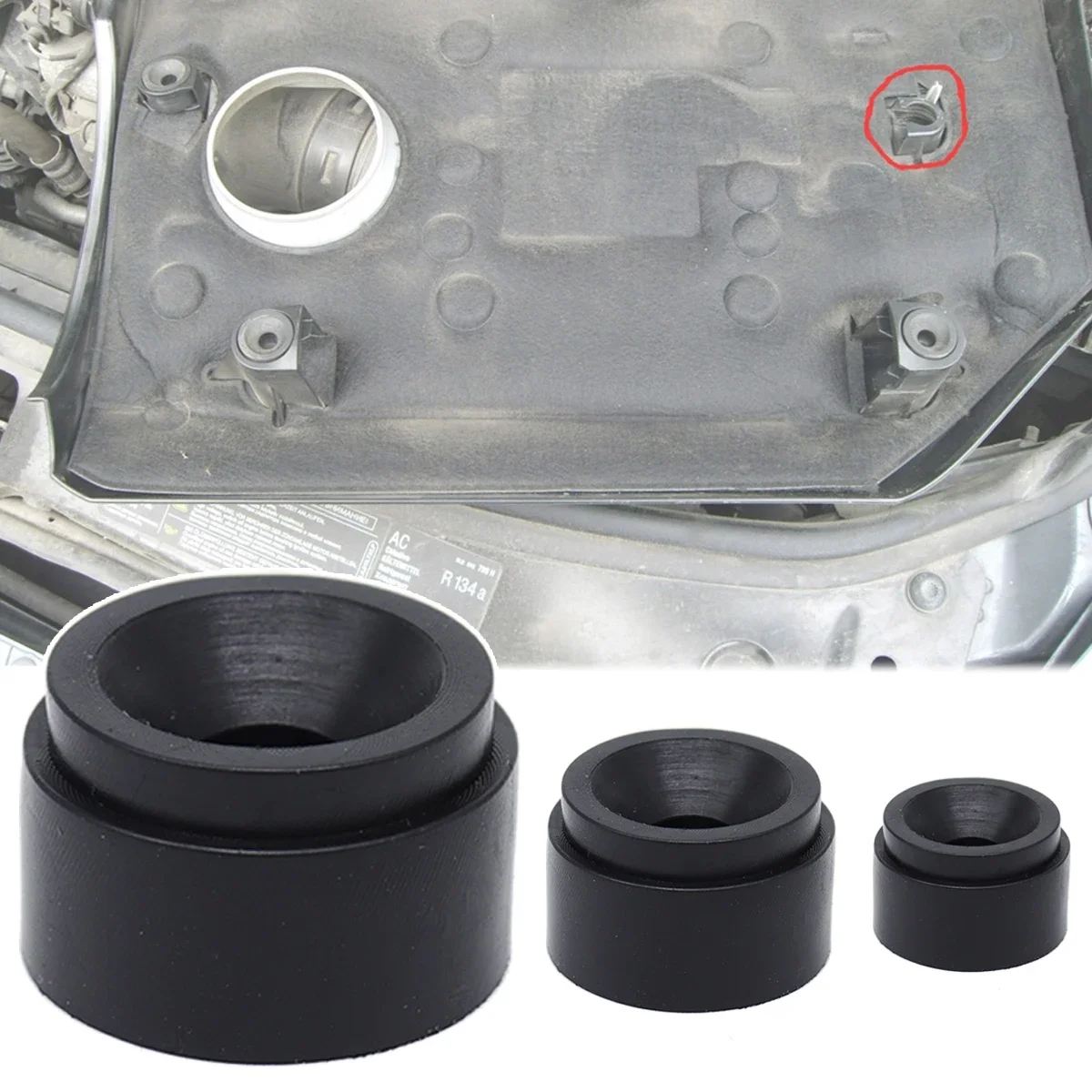 Cubierta de motor de coche, montaje de goma para AUDI VW Skoda Seat BMW MINI Ford Mercedes, Clip, conector de empuje, absorbente de buje de ojal