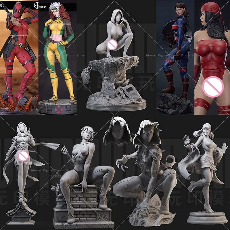 

1/24 1/18 Scale DIY Self-assembled GK 3D Resin Un-panited Doll White Female Model Symbiote Ability Empowerment Gwen Stacy