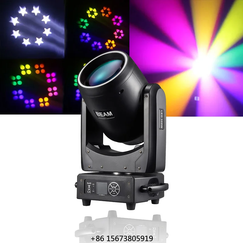 

Светодиодный прожектор QSE Lighting LED 300W Beam Moving Head Light RGBW DMX512 для профессионального сценического освещения на свадьбах и шоу