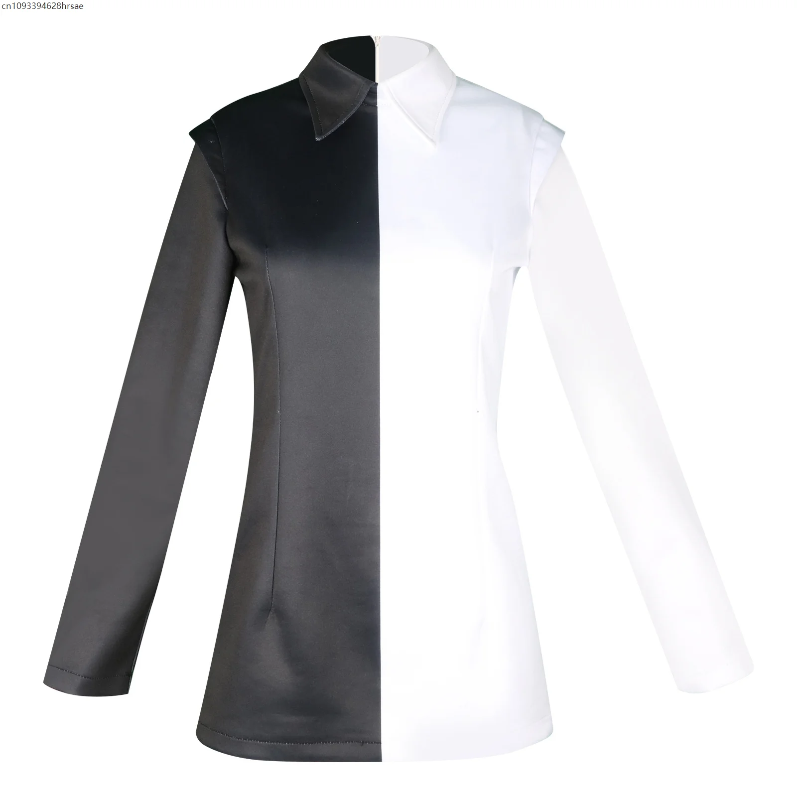 

Movie Cosplay Costume Wigs Black White Shirt Outfit for Women Halloween Carnival Party Clothes Role Play