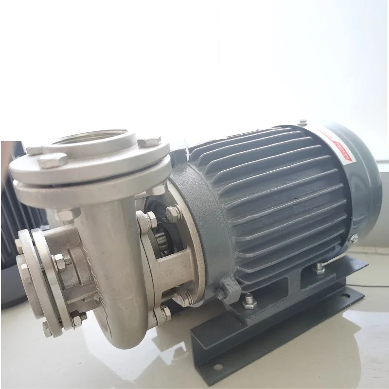 TS Imported motor electric stainless steel hot water resisting centrifugal pump for circulation and filtration