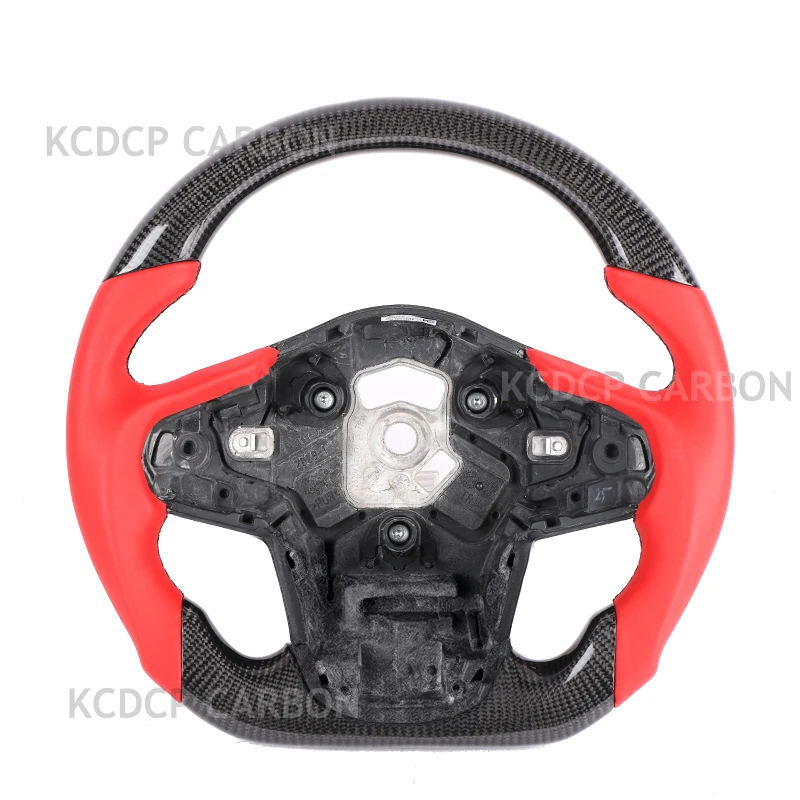 LED Carbon Fiber Steering Wheel Leather For Toyota 2020-2024 Supra GR A90 MKV MK5 MK4