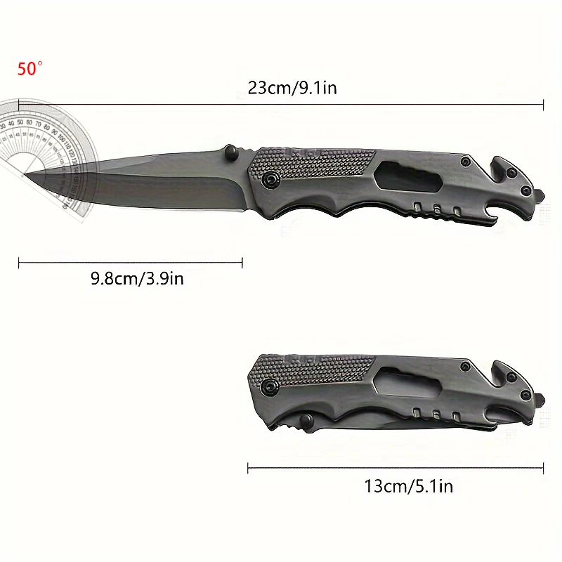 Outdoor Folding Knife High Hardness Stainless Steel Portable EDC Camping Pocket Knife Hiking Travel Self Defense Survival Knife