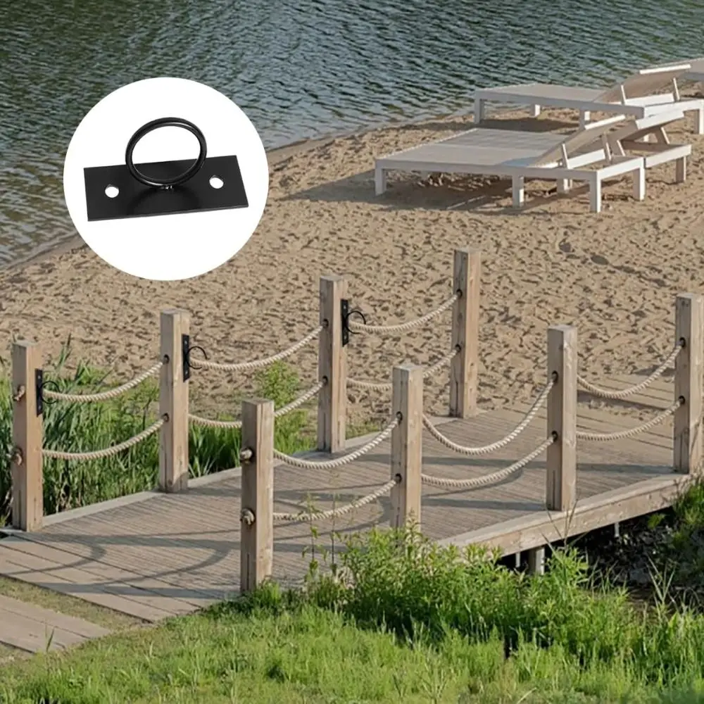 Hak ścienny ze stali nierdzewnej 304, montowany na ścianie lub suficie, uniwersalny czarny uchwyt na liny, odporny na rdzę, wielofunkcyjny.