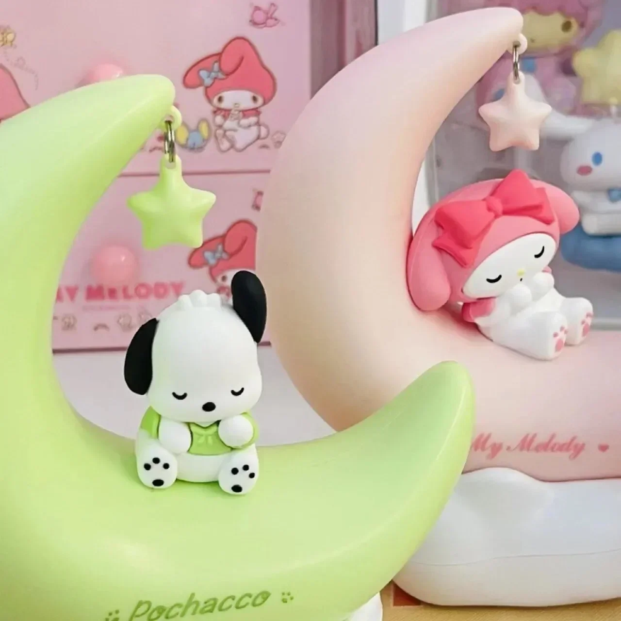 

Miniso Sanrio Луна бутон серия сладкой мечты Cinnamoroll Kuromi моя мелодия светодиодное светящееся украшение для девушек Настольная лампа Декор для рабочего стола подарок