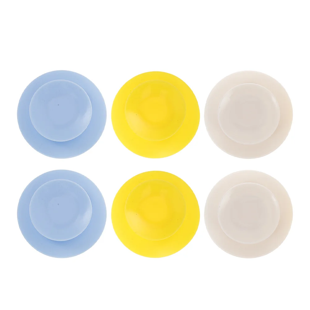 6 قطعة منصات شفط سيليكون مزدوجة الجوانب حامل لوحة الطفل طفل السلطانية مصاصة صينية طعام أدوات المائدة طفل السلطانية مصاصة #3