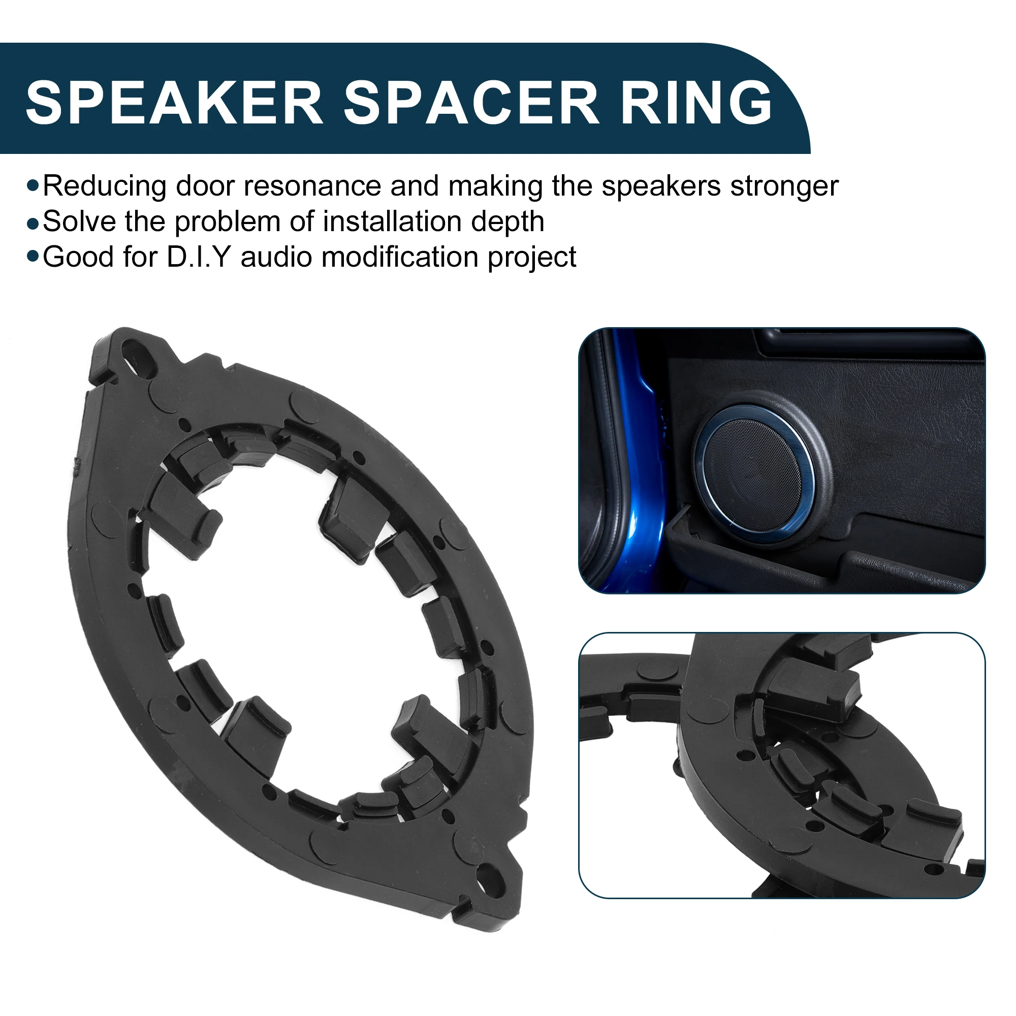 UXCELL Speaker Spacer Ring Midrange Speaker Spacer Adapter for Honda ABS 2 Pcs
