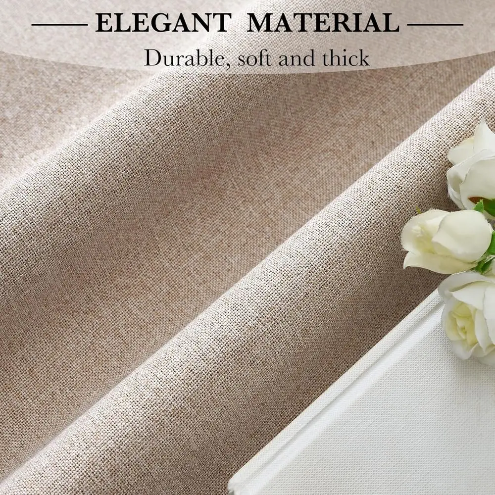 Rideaux de patio à œillets longs Mocha 120 – Obscurcissement de la pièce, isolation thermique, pour espaces de vie et portes coulissantes