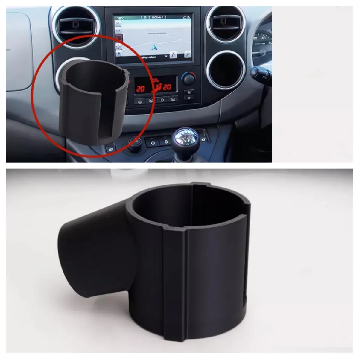 Support de verre pour boissons, support de téléphone, rangement intérieur de voiture, résistance à la chaleur pour Peugeot Partner citroën Berlingo universel
