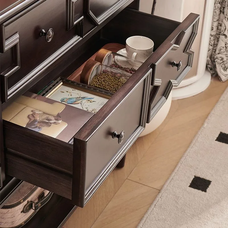 ตู้ไม้เนื้อแข็งสไตล์ยุคกลางฝรั่งเศสแบบแปดช่อง, ตู้เก็บของในห้องนอน, ตู้ข้างเตียง, ตู้ระเบียงสไตล์อเมริกัน