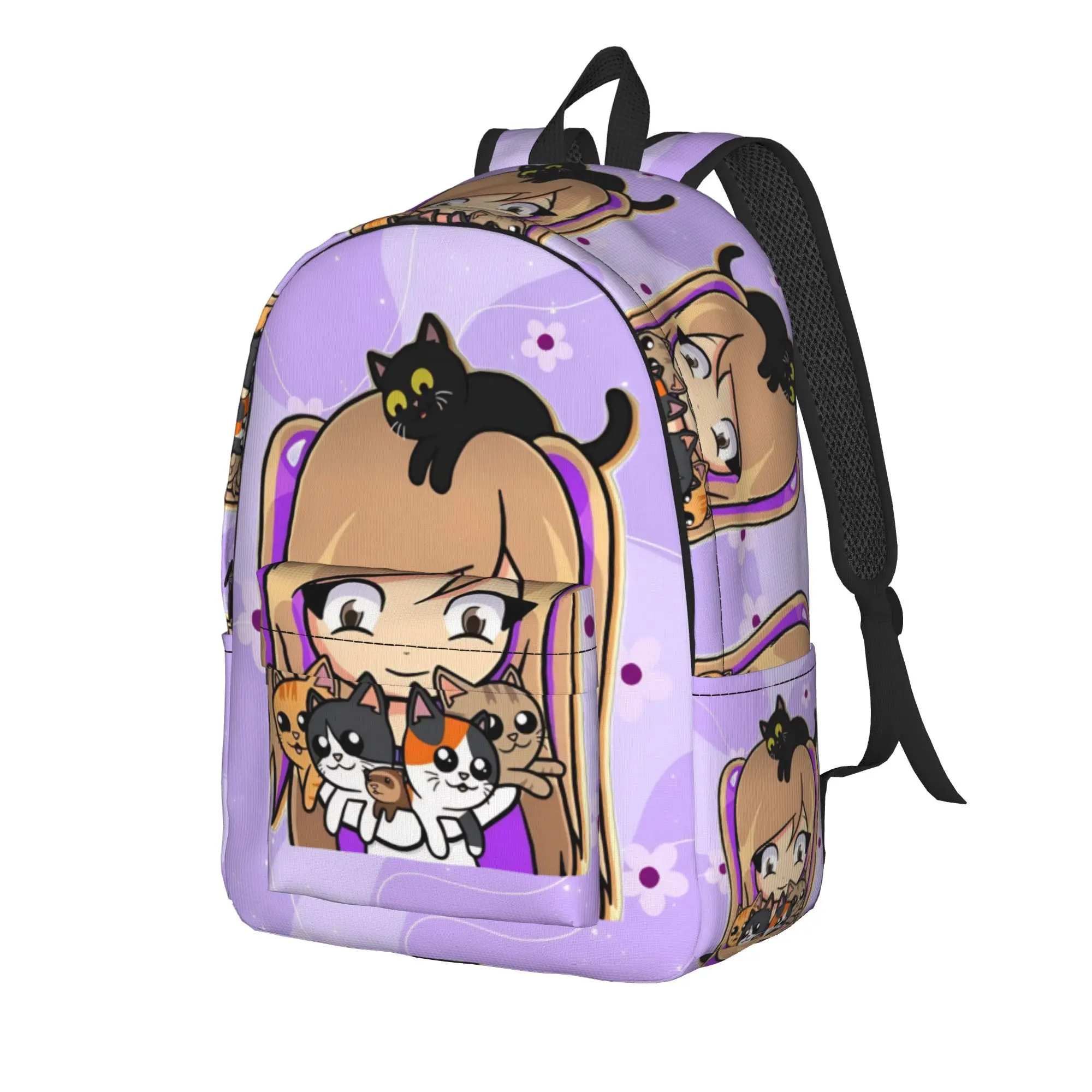 Dense Real Mix Collage Lyna Vallejos  Backpack for Men Women Cool High School Business Daypack  College Shoulder Bag Outdoor