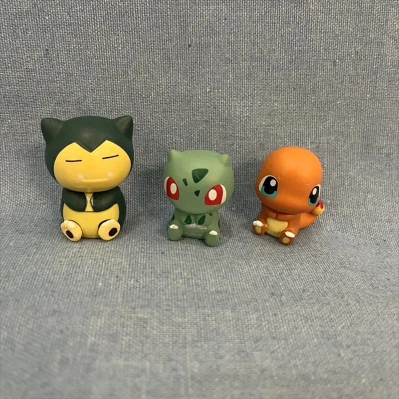 6 Pcs/Set 4-4.5cm Pokemon Anime Figure Pikachu Charmander Squirtle Bulbasaur Psyduck Cute Doll Pet Action Model Kid Toy Gift