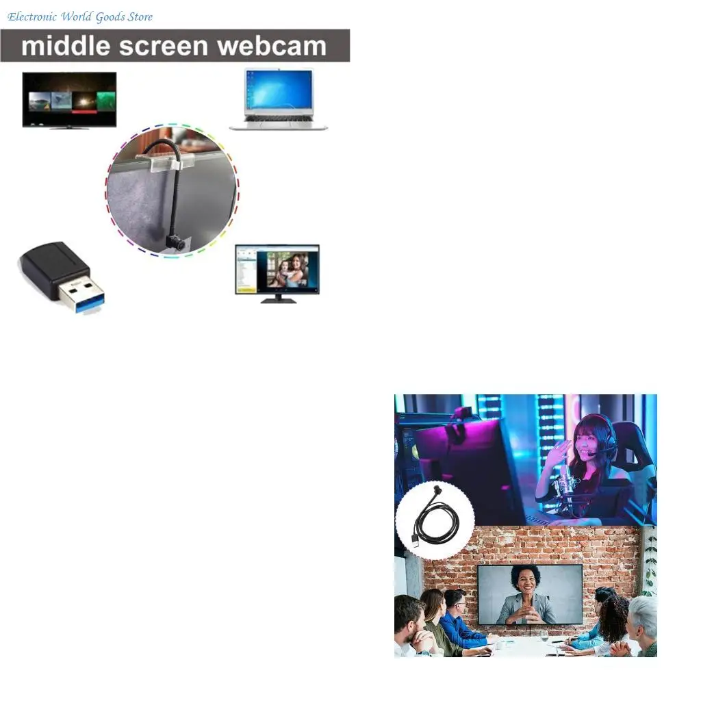 

A3PD Full Resolution USB Conference Camera 2MP With Noise Cancelling Micr For Video Calls