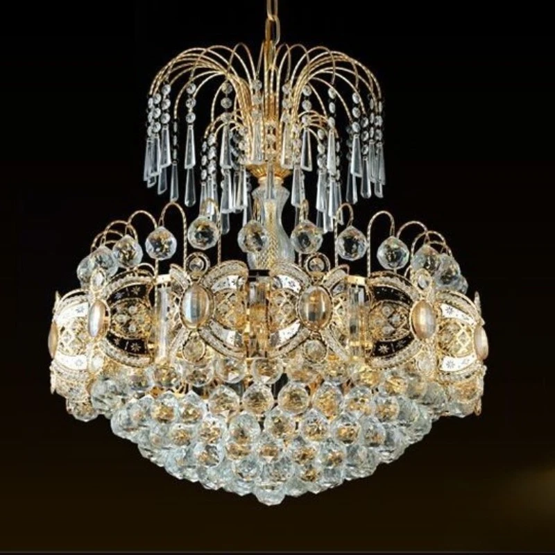 LED living room chandelier round bedroom chandelier staircase aisle light