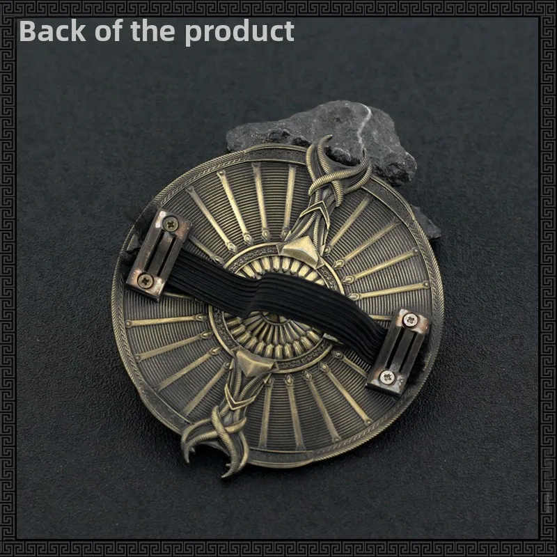 10 cm/3.93 pollici God of War Guardian Shield Kratos Periferiche di gioco Attrezzatura protettiva in metallo Modello di arma Ornamento da tavolo Giocattolo regalo