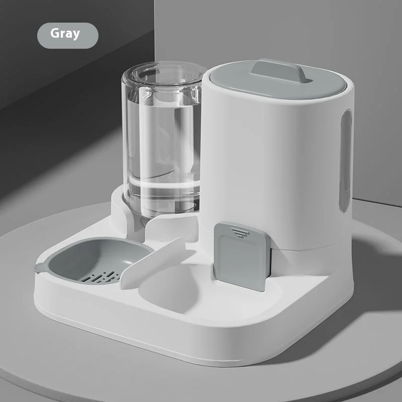 

2-in-1 Automatic Cat Feeder 4.5L Large Capacity Anti-Spill Bowl Eco-Friendly Plastic Food and Water Station for Dogs Cats
