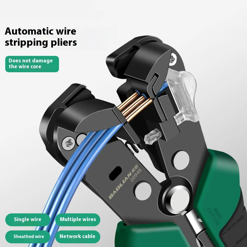 Wire Stripper Tool Kit Automatic Electric Cable Cutter Knife Electrician Pliers Multitool Crimping Stripping Repair Conditioning