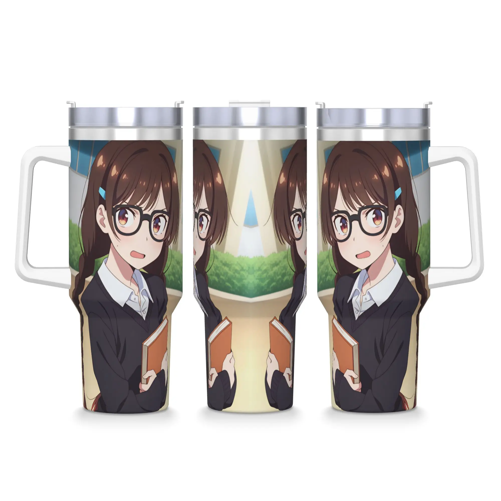 Stainless Steel Tumbler Mizuhara Chizuru Thermal Cups  Insulated Cold and Hot Car Mugs Beach Graphic Water Bottle