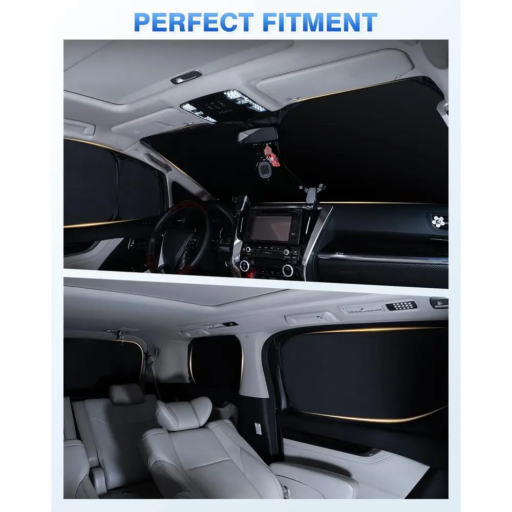 Windshield Sun Shade for Tesla Model Y 2020-2024 Accessories Side Rear Window Shade Cover Set Window Sun Visor Blocker Privacy C