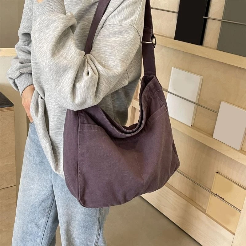 

Bag Large Capacity School Bag Canvas Crossbody Bag Color Shoulder Bags Fashion Travel Bags for Women