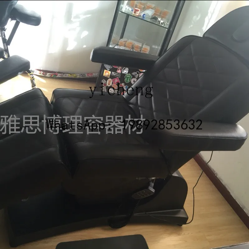 AA  new automatic black and white electric adjustment lifting beauty bed pattern embroidery bed chair