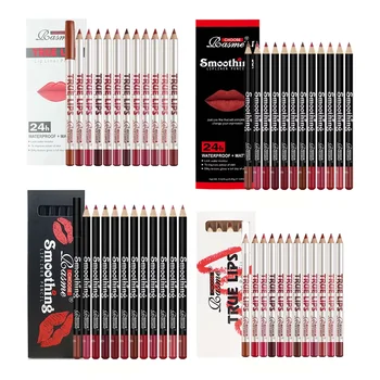 12 pcs Long-Lasting Lipstick Set with Professional Lip Liner Pencil and Matte Lip Gloss…