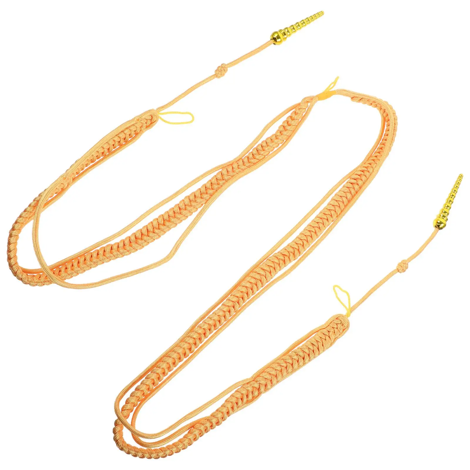 1PC Yellow Plastic Pendant Stage Performance Formal Security Uniform Epaulettes Braided Aiguillette Shoulder Cord