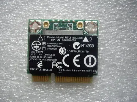 SSEA For HP Realtek RTL8188CEB8 Half MINI PCI-E 802.11b/g/n Wlan WIFI Wireless Card SPS:602993-001