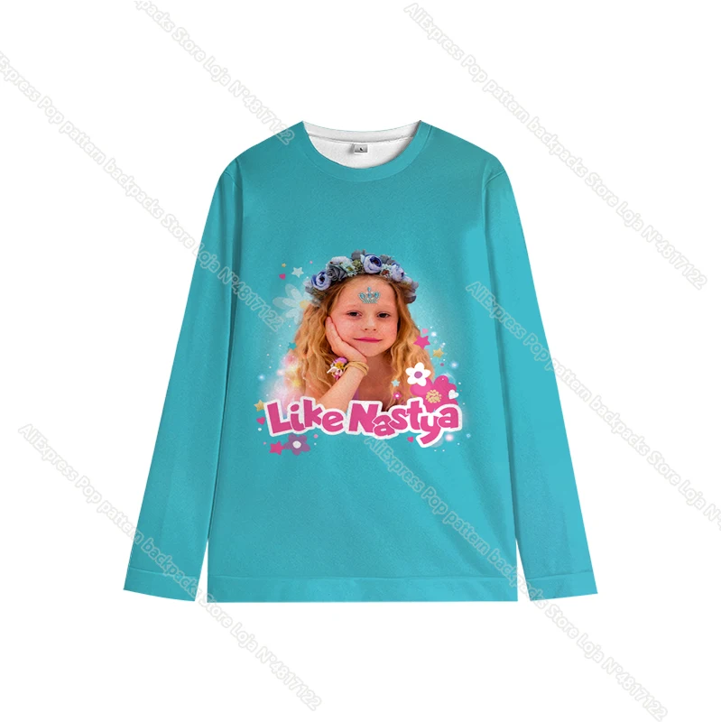 Like Nastya Long Sleeves Kids Baby Autumn New Crew Neck Sweatshirt Boys and Girls Children`s Clothes