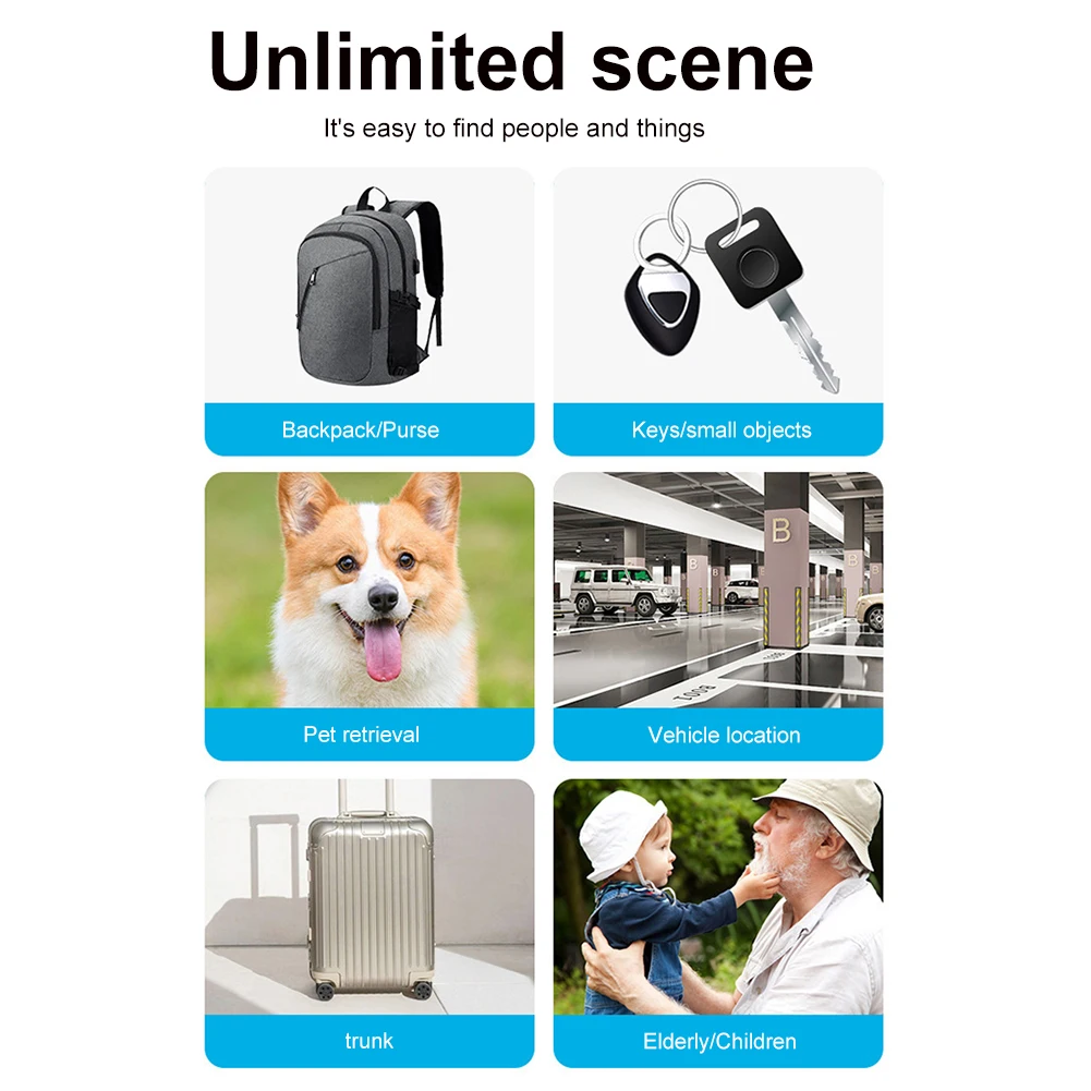 스마트 블루투스 GPS 트래커 링크, 스마트 태그, 애플 내 아이템 찾기 추적기, 분실 방지 키 로케이터, 자동차 키, 애완 동물 키즈 찾기