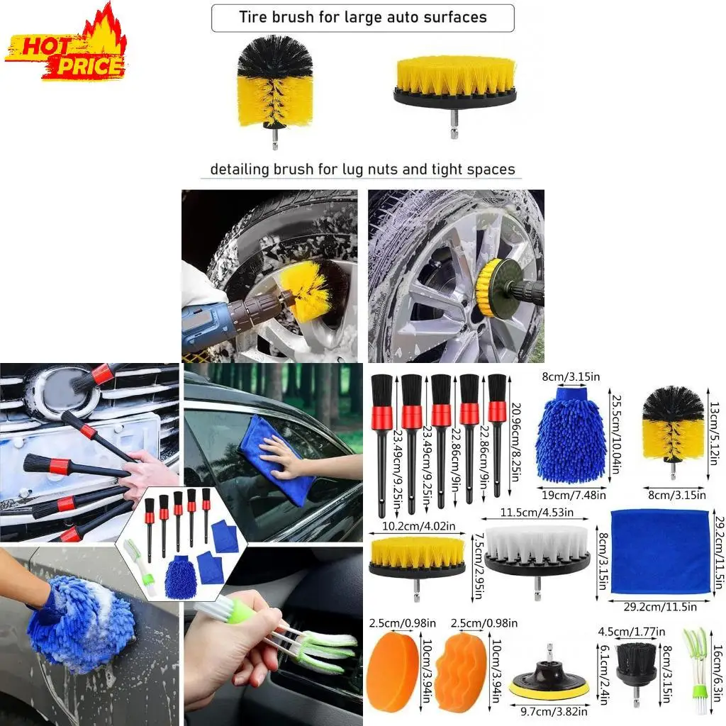 

Чистящая щетка набор автомобиль пыль грязь чистый набор для инструментов очистить электрическое сверлие отлично подходит для