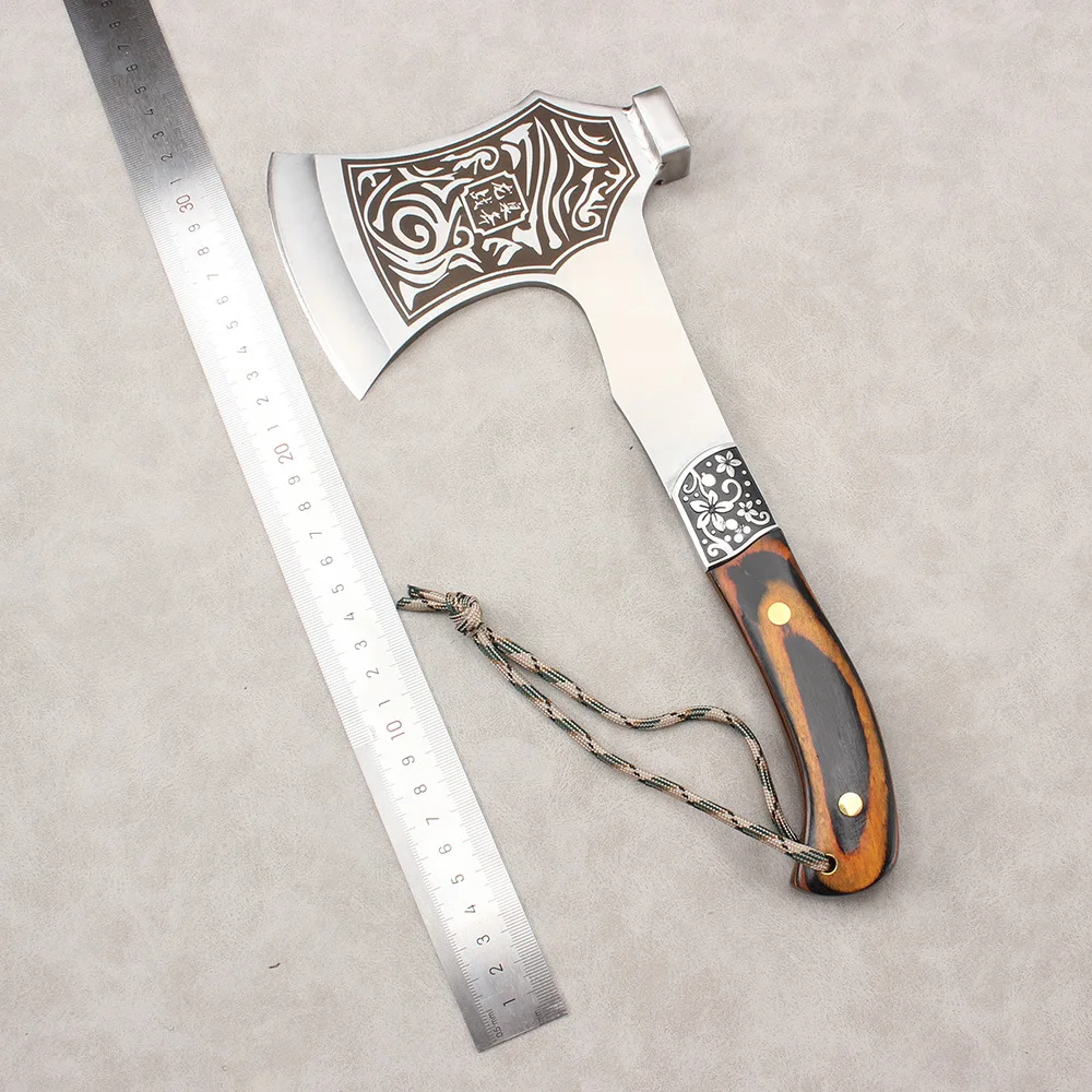 

Тактический топор — усиленный боевой топор, многофункциональный уличный ручной топор для раскалывания древесины, измельчения и полевого использования, сверхмощный Bla