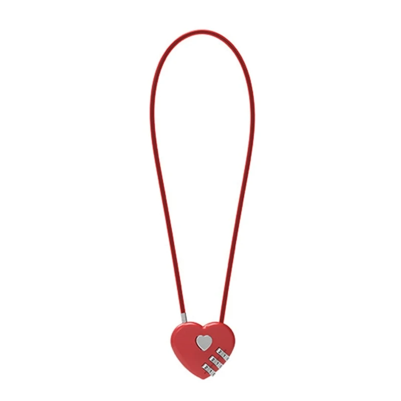 Solid Wish-Lock Heart Padlock for Lovers Wedding Padlocks Long Wire Dropship