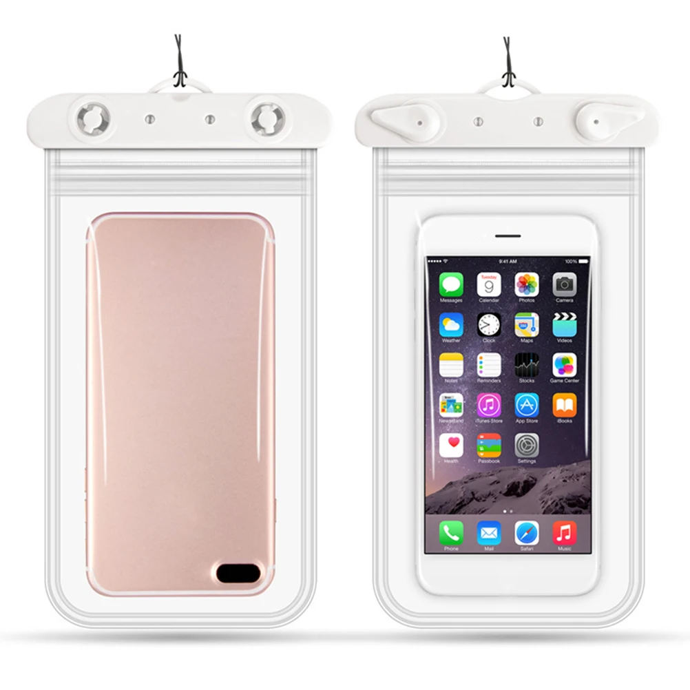 

4pcs Waterproof Phone Bag Durable Pvc Universal Fit Under 6.2 Inches Double Layer Protection Transparent Window Swimming Beach