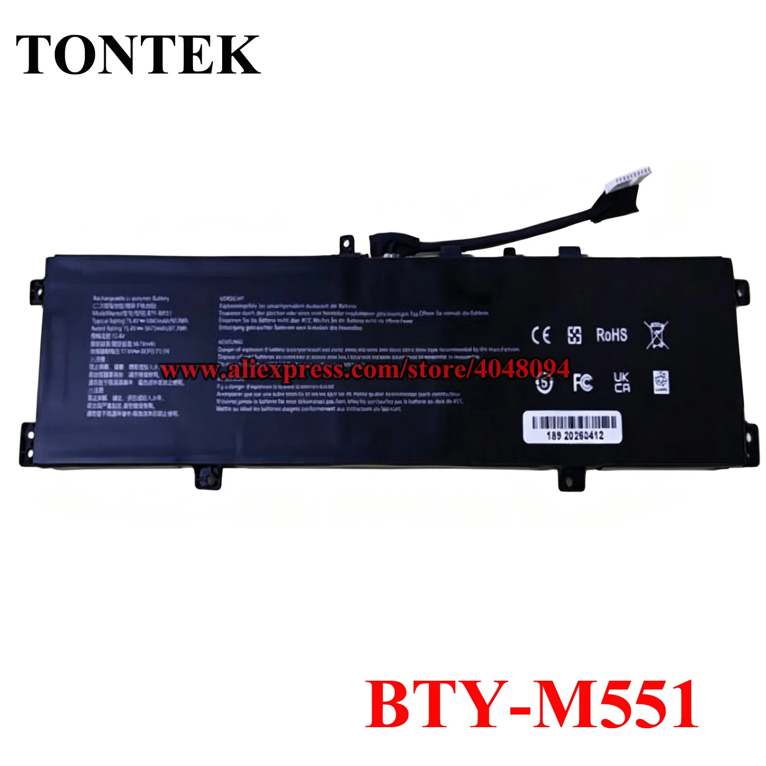 

New BTY-M551 Battery For MSI Vector 16 HX A13VHG A13VIG A14VFG A14VGG A13V GP68
